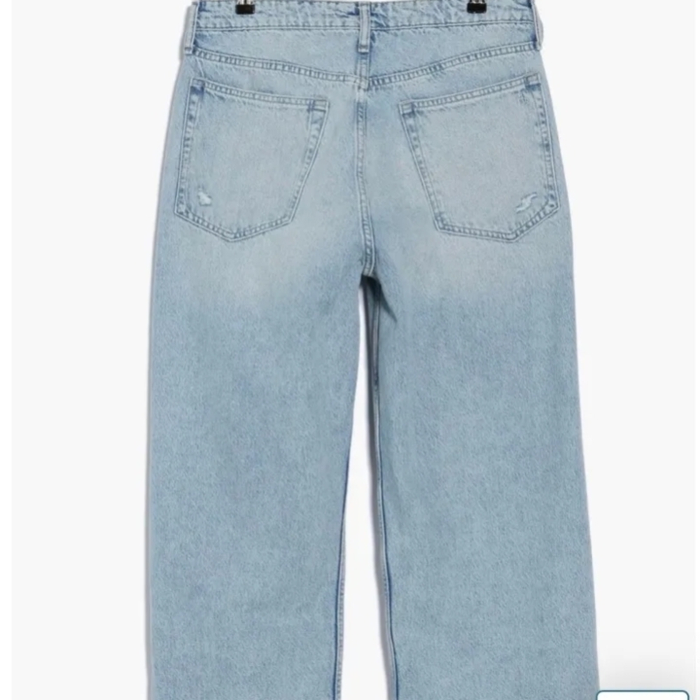 Rag And Bone Logan Wide Leg Light Blue Denim Jeans Size 27 Wide Leg